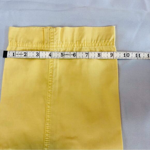 Gap Essential Classic Cut Straight Leg Yellow Khaki Trouser Slant Front Pockets - Picture 9 of 16